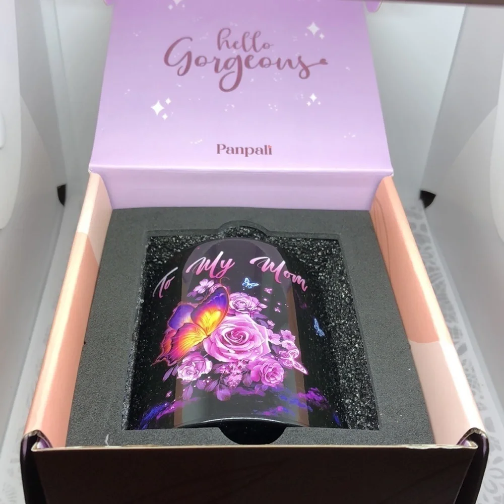 For MOM best wishes scented candle and wish card, new in box.